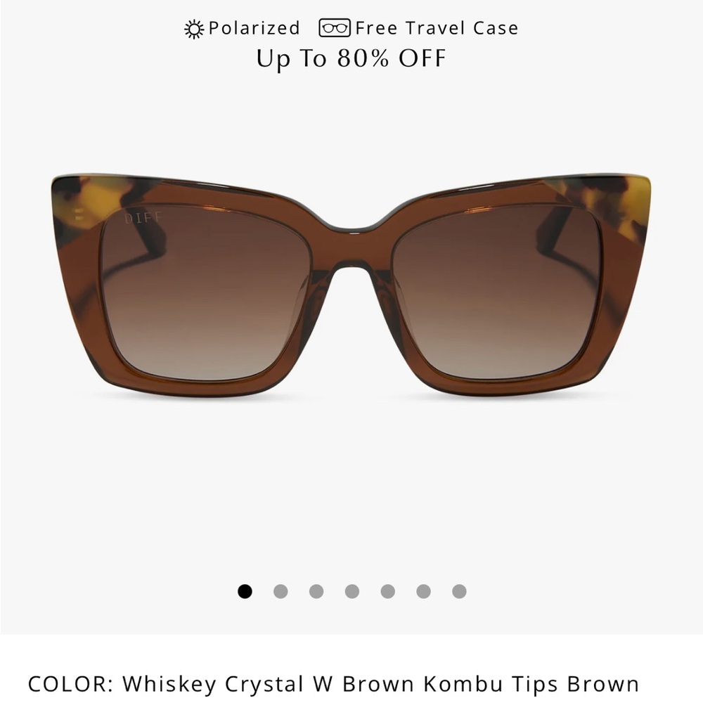 Diff Eyewear Whiskey Crystal Sunglasses